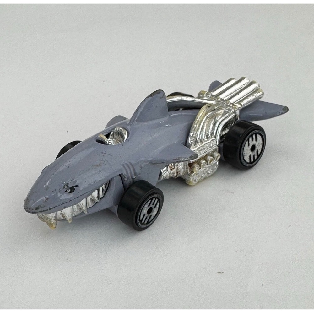 Hot Wheels Sharkruiser 1986 Vtg Purple Grey Shark Diecast Car Mattel Malaysia